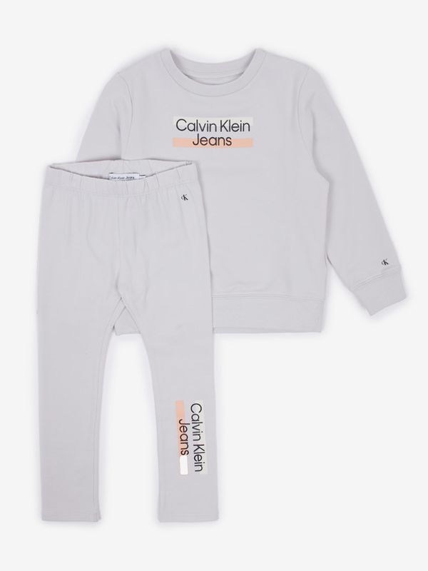 Calvin Klein Jeans Calvin Klein Jeans Dresowy zestaw dziecięcy Szary