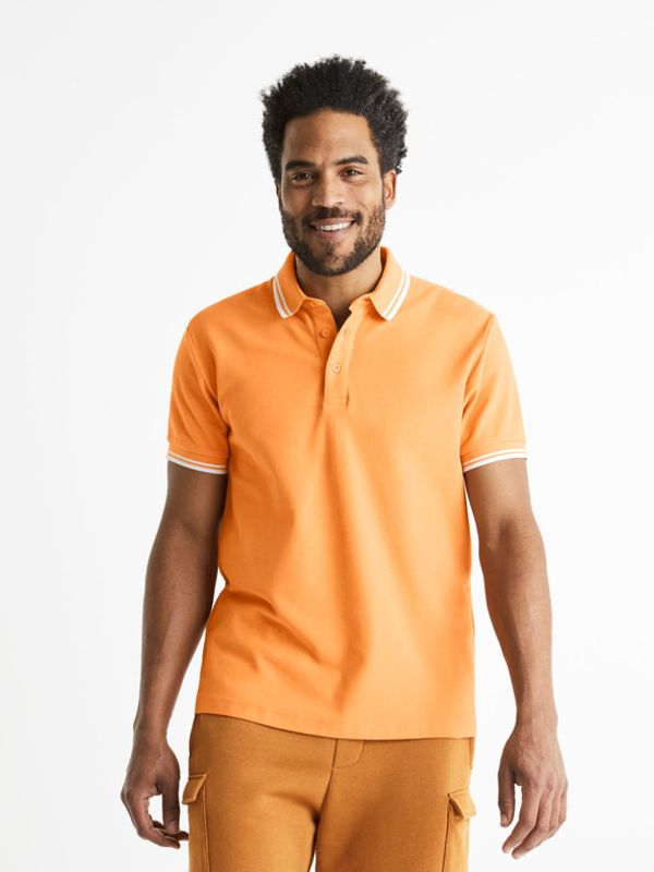 Celio Celio Beline Polo Koszulka Pomarańczowy