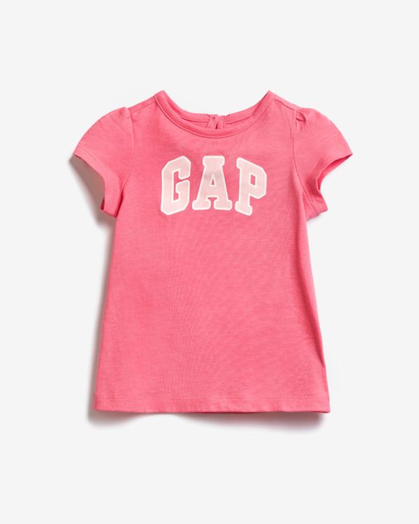 GAP GAP logo Sukienka dziecięca Różowy