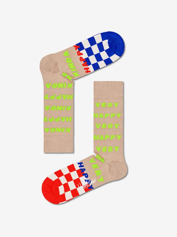 Happy Socks Happy Socks Happy Happy Skarpetki Brązowy Beżowy