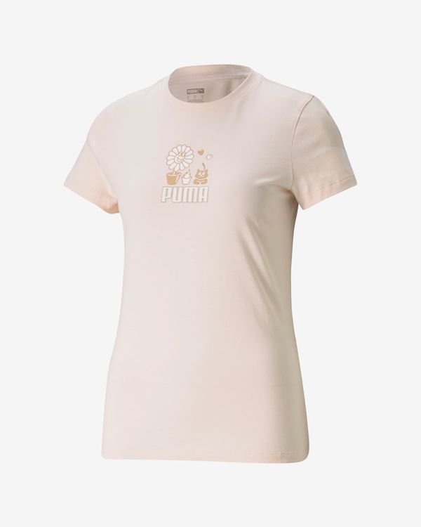 Puma Puma Graphic Streetwear Koszulka Różowy