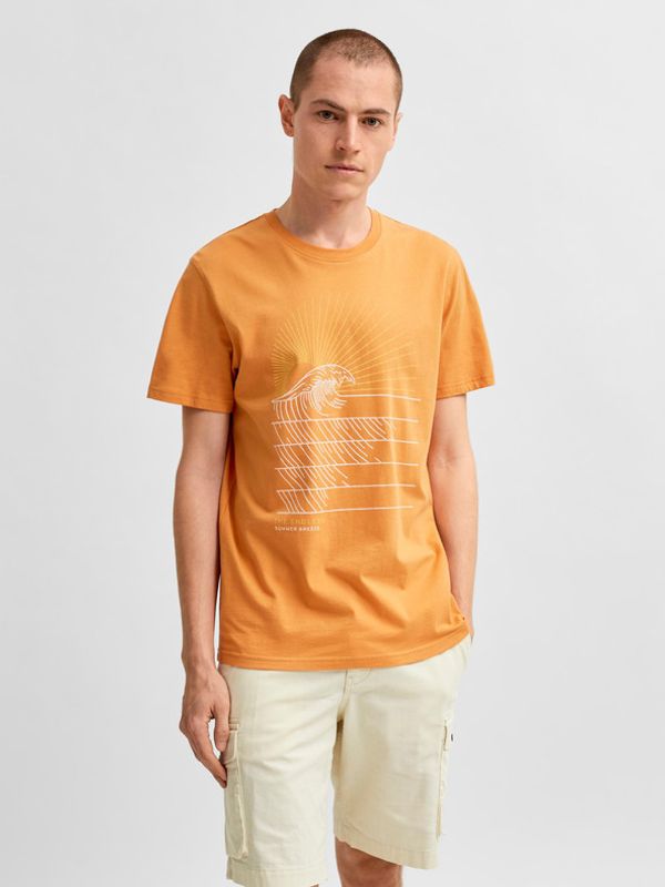 Selected Homme Selected Homme Collin Koszulka Pomarańczowy