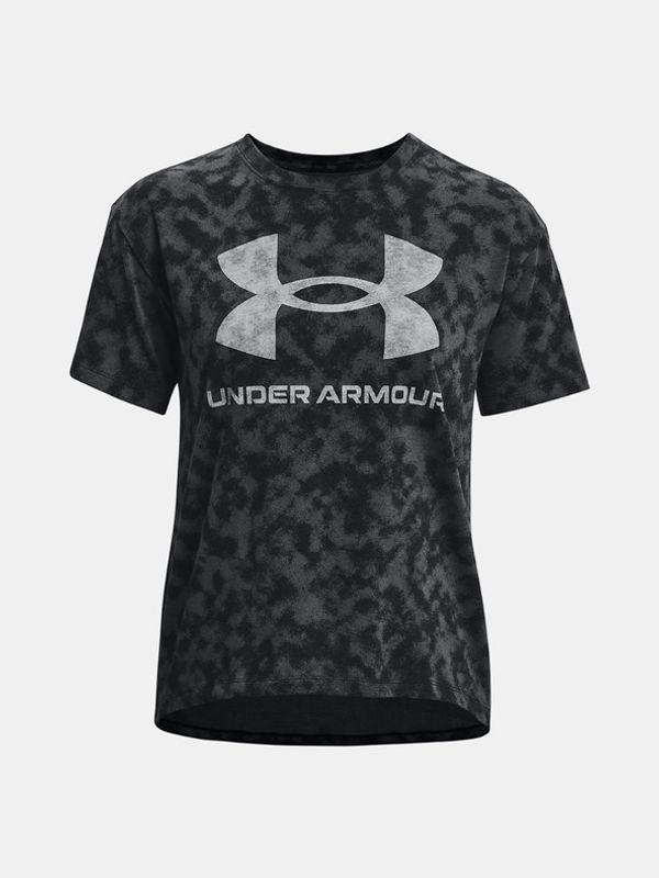Under Armour Under Armour UA Logo Aop Heavyweight SS Koszulka Czarny