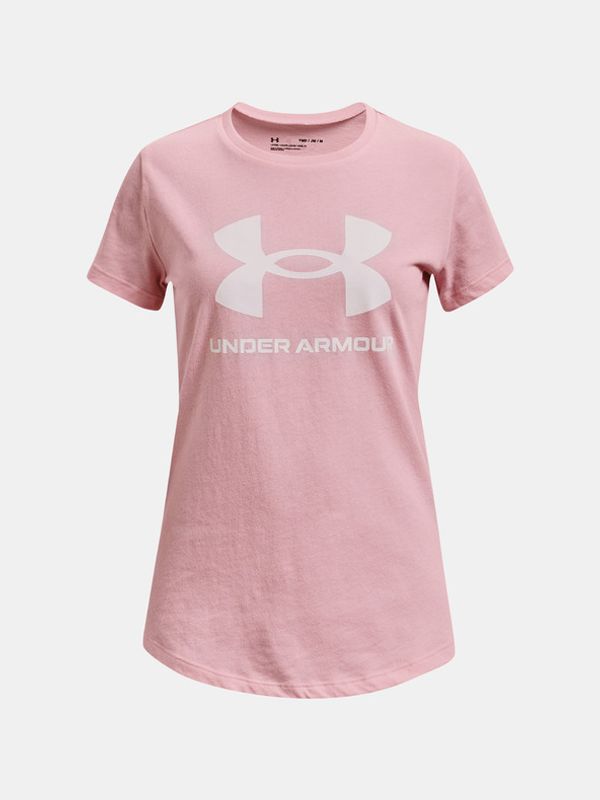 Under Armour Under Armour UA Sportstyle Logo Koszulka dziecięce Różowy