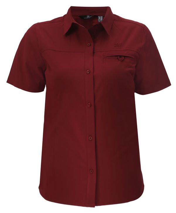 2117 IGELFORS - Ladies Outdoor Short Sleeve Shirt - Wine red