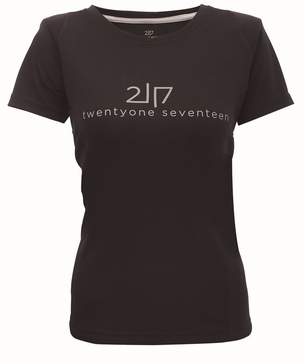 2117 TUN - damski t-shirt funkcjonalny z rękawami cr. - Czarny