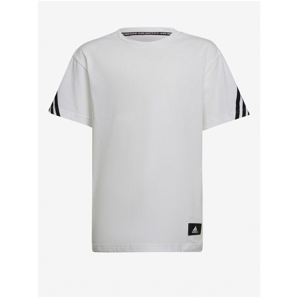 Adidas Black-and-white children's T-shirt adidas Performance B FI 3S Tee - unisex