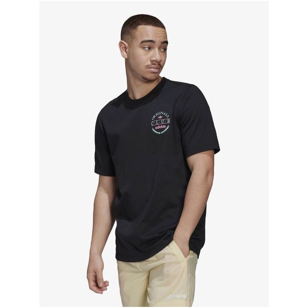 Adidas Black Men's T-Shirt with Adidas Originals Print - Men's