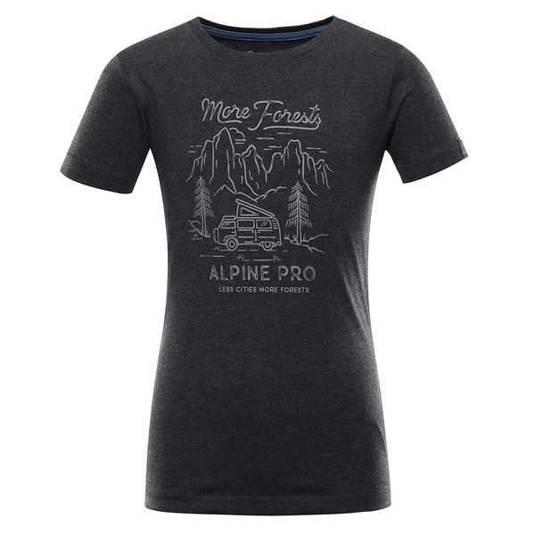 ALPINE PRO Children's T-shirt ALPINE PRO FRAMO black variant pa