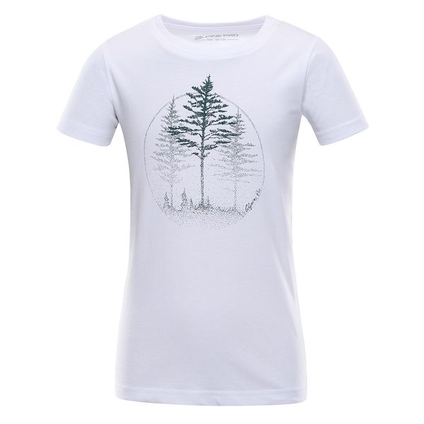 ALPINE PRO Children's T-shirt made of organic cotton ALPINE PRO NATURO white variant pb
