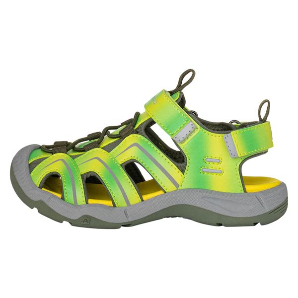 ALPINE PRO Dětské sandály s reflexními prvky ALPINE PRO ANGUSO neon green