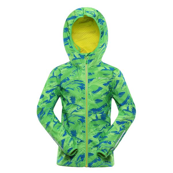 ALPINE PRO Kids softshell jacket ALPINE PRO LANCO neon green