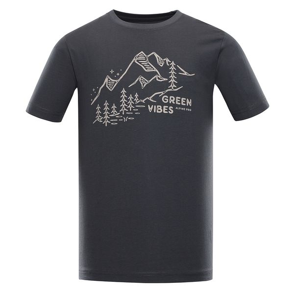 ALPINE PRO Men's T-shirt made of organic cotton ALPINE PRO NATUR dk. Gray variant of PA