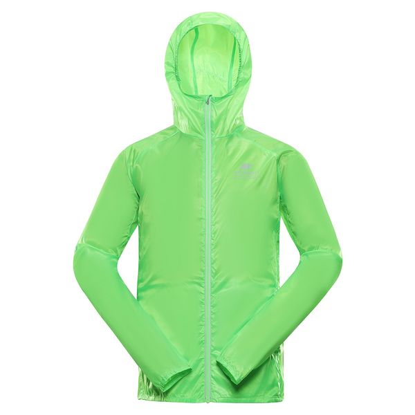 ALPINE PRO Men's ultra-light jacket with impregnation ALPINE PRO BIK neon green gecko