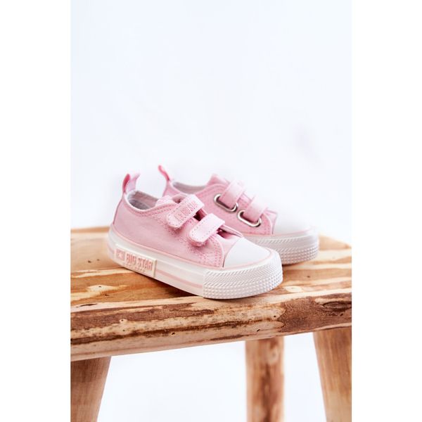 BIG STAR SHOES Children's Cloth Sneakers With Velcro BIG STAR KK374083 Pink