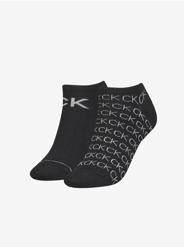 Calvin Klein Calvin Klein Set of two pairs of women's patterned socks in black Calvin K - Ladies