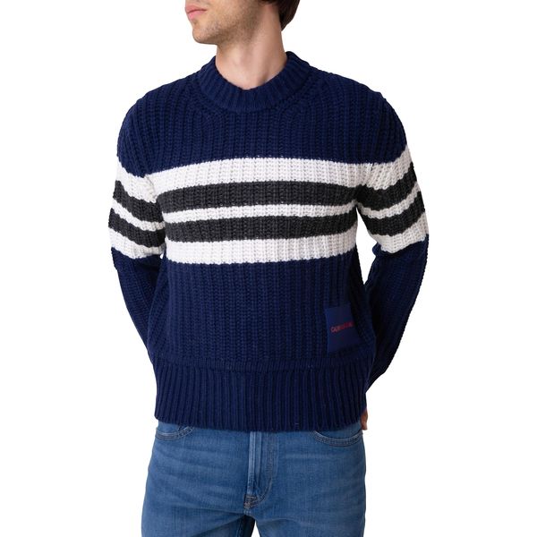 Calvin Klein Calvin Klein Sweater Eo/ Front Stripe Cn, Cg7 - Men's