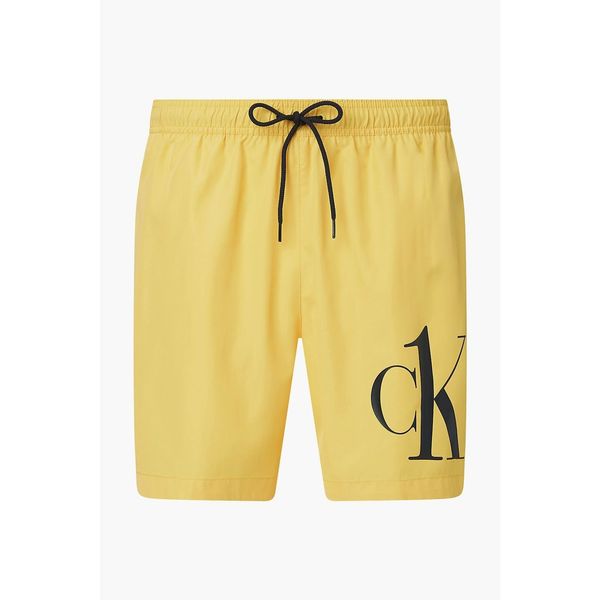 Calvin Klein Calvin Klein Yellow Mens Swimwear Medium Drawstring - Men