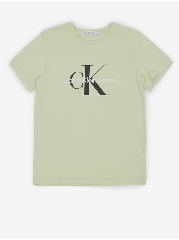 Calvin Klein Light green girls' T-shirt Calvin Klein - Girls