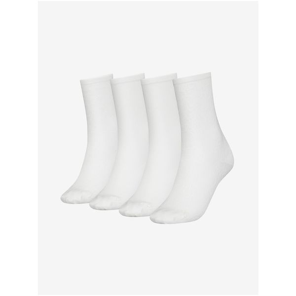 Calvin Klein Set of four pairs of white Calvin Klein women's socks - Women