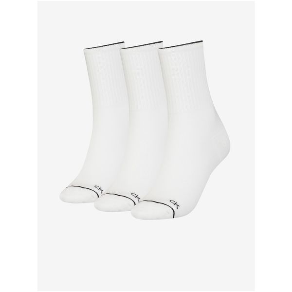 Calvin Klein Set of three pairs of white Calvin Klein women's socks - Ladies