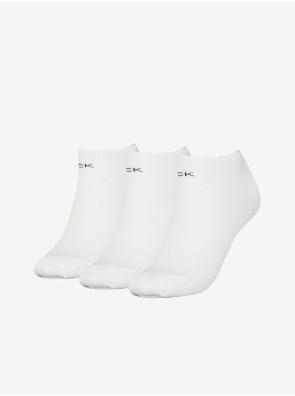 Calvin Klein Set of three pairs of women's socks in white Calvin Klein - Ladies