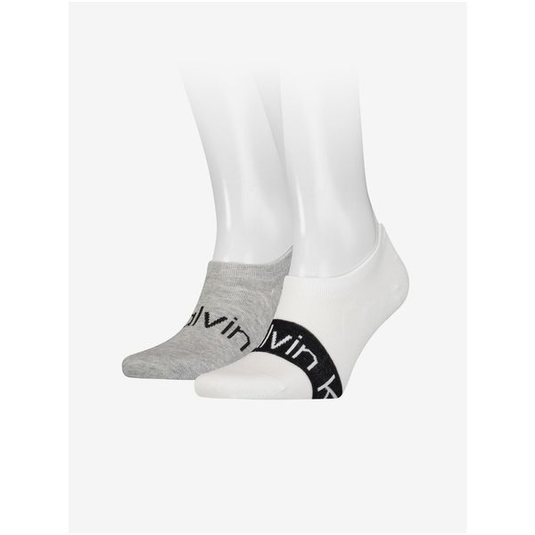 Calvin Klein Set of two pairs of men's socks in gray and white Calvin Klein - Men