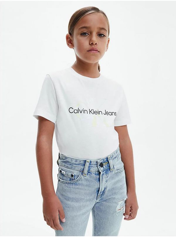 Calvin Klein White girls' T-shirt Calvin Klein - Girls