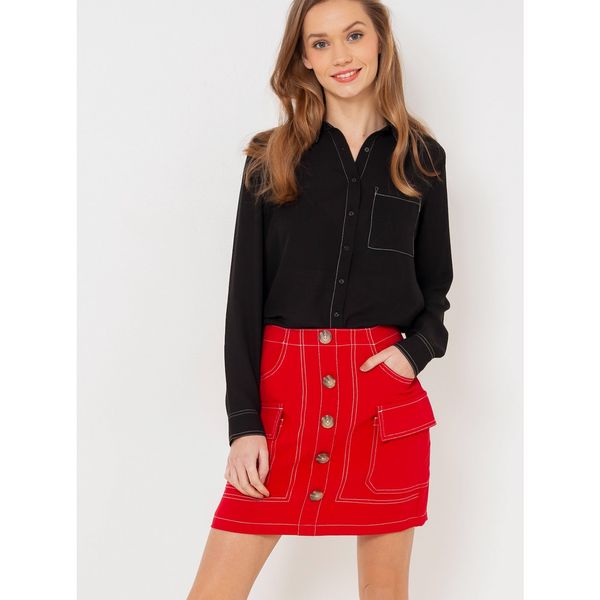 CAMAIEU Red Skirt with CamAIEU Pockets - Women