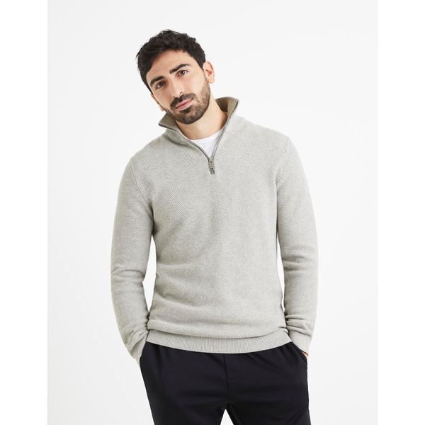 Celio Celio Sweater Velim with zipper collar - Men