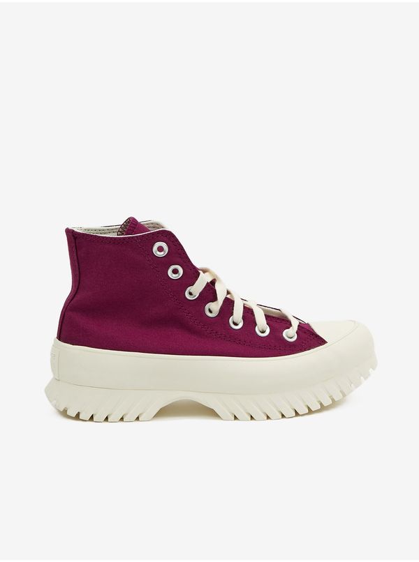 Converse Purple Womens Ankle Sneakers on the Converse Platform Chuck Taylo - Women