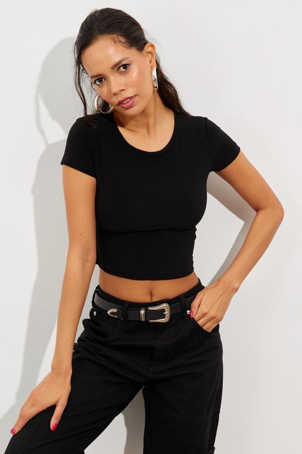 Cool & Sexy Cool & Sexy Blouse - Black - Round Collar