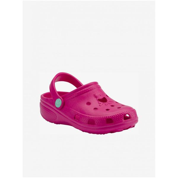 Coqui Dark pink girly slippers Coqui Big Frog - Girls