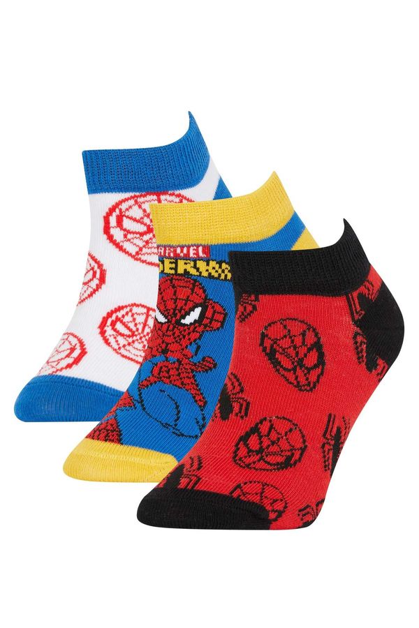 DEFACTO DEFACTO Boy Marvel Spiderman Licensed 3 Pack Cotton Booties Socks