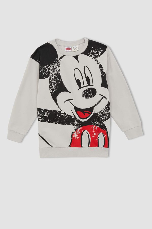 DEFACTO DEFACTO Boy Regular Fit Long Sleeve Mickey Mouse Print Sweatshirt