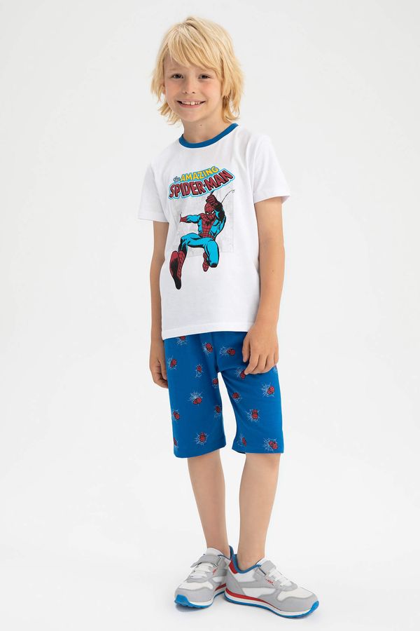 DEFACTO DEFACTO Boy Regular Fit Short Sleeve Spiderman Print Pyjama Set