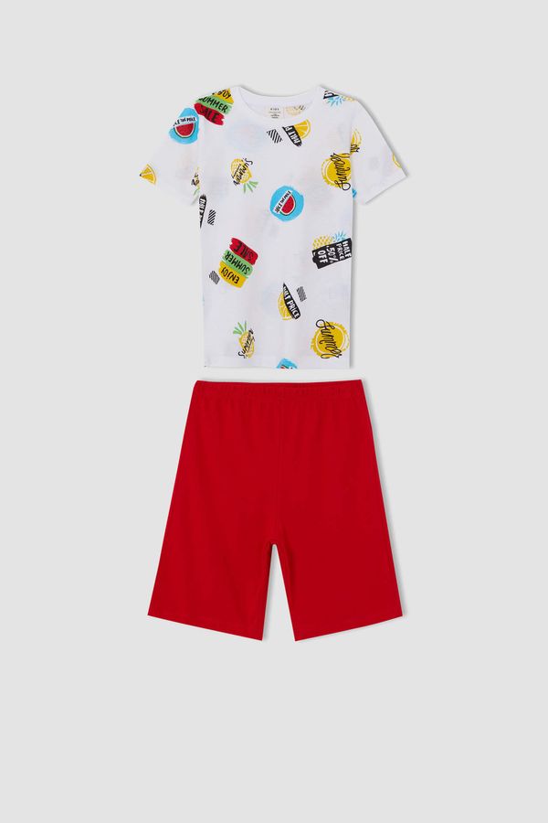 DEFACTO DEFACTO Boy Short Sleeve Fruit Print Pyjama Set