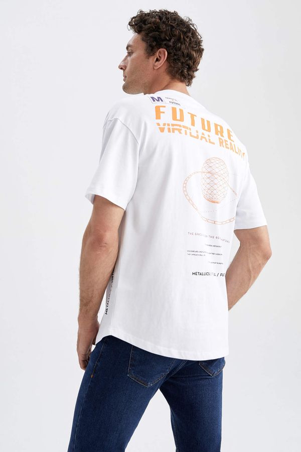 DEFACTO DEFACTO Comfort Fit Crew Neck Printed T-Shirt
