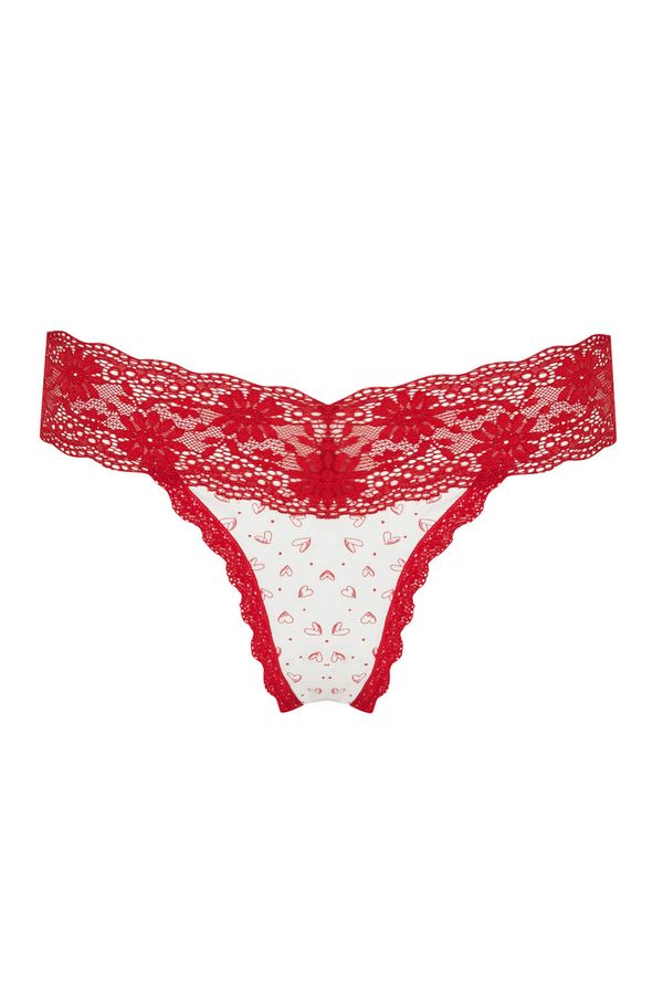 DEFACTO DEFACTO Fall In Love Lacy Heart Patterned String