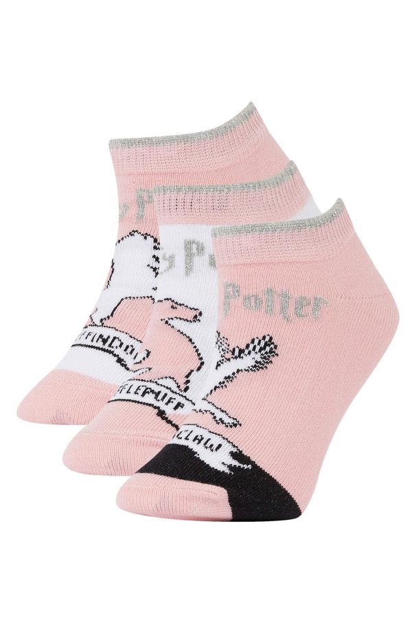 DEFACTO DEFACTO Girl's Harry Potter Licensed Cotton 3-pack Short Socks