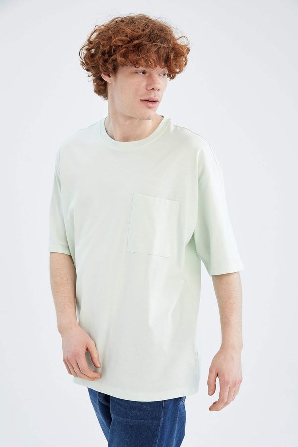 DEFACTO DEFACTO Oversized Short Sleeve One Side Pocket T-Shirt