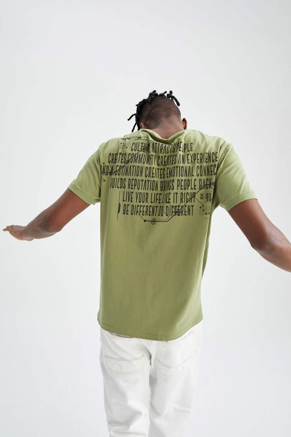 DEFACTO DEFACTO Regular Fit Back Slogan Print T-Shirt