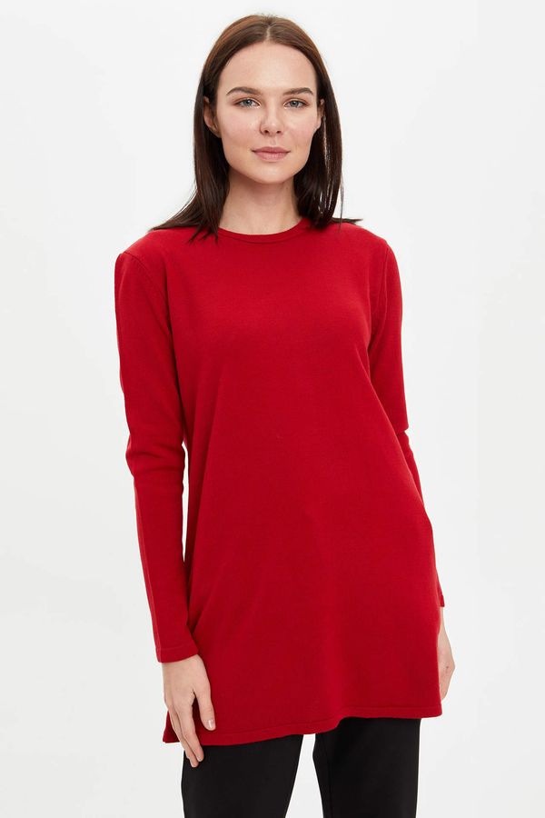 DEFACTO DEFACTO Regular Fit Crew Neck Long Sleeve Tricot Tunic