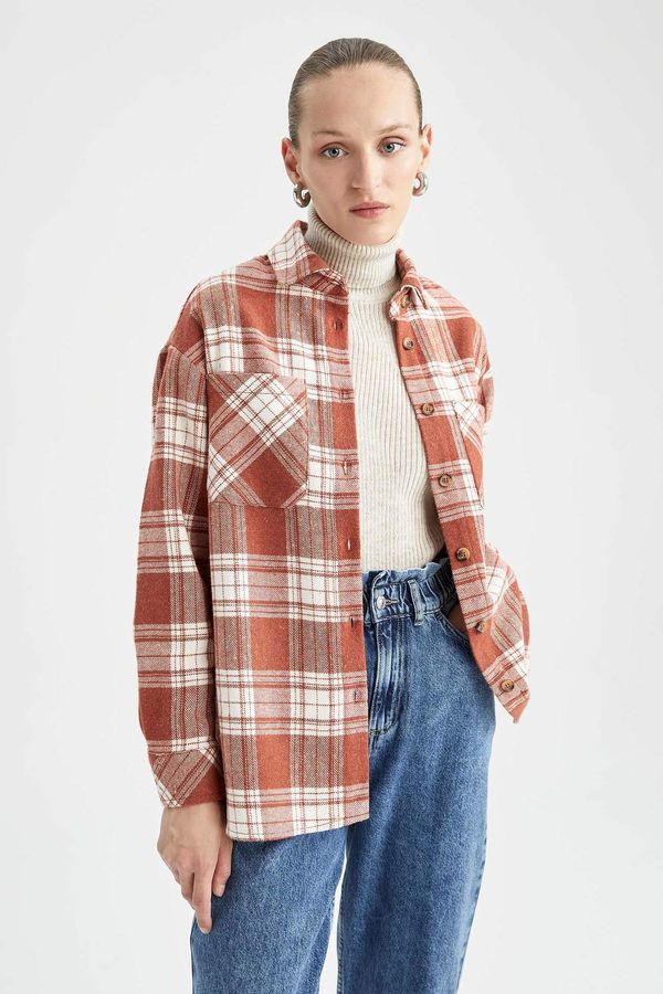 DEFACTO DEFACTO Regular Fit Flannel Long Sleeve Shirt