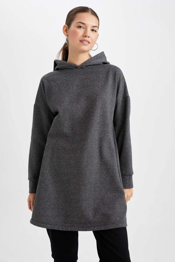 DEFACTO DEFACTO Regular Fit Sweatshirt Fabric Long Sleeve Tunic