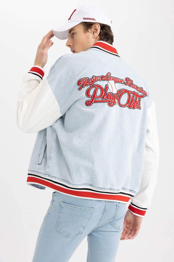 DEFACTO DEFACTO Relax Fit College Collar Bomber Jacket