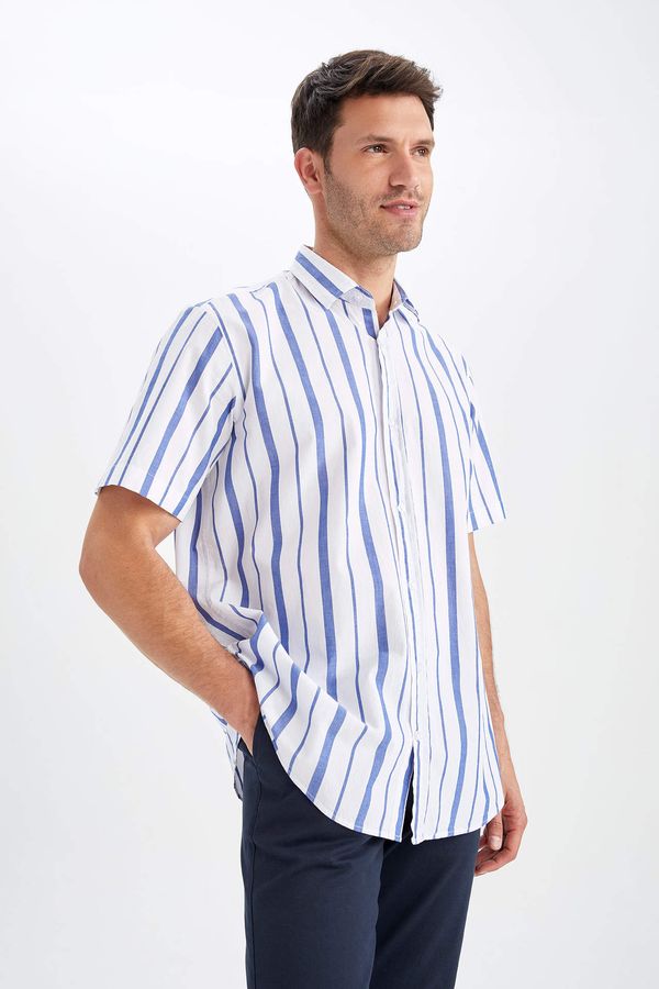 DEFACTO DEFACTO Relax Fit Shorts Sleeve Striped Shirt