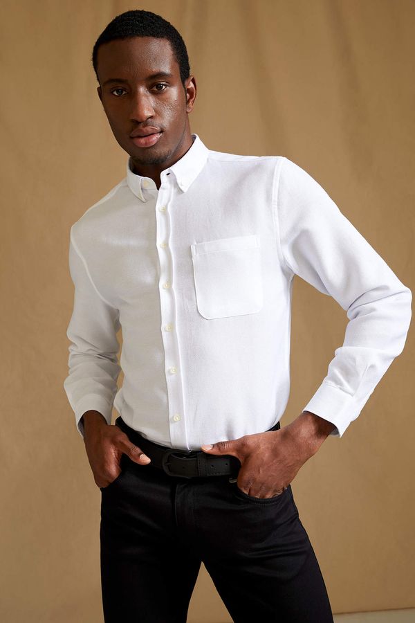 DEFACTO DEFACTO Slim Fit Long Sleeve Buttoned Shirt
