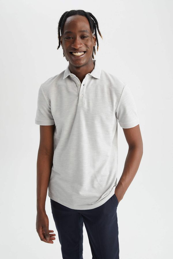 DEFACTO DEFACTO Slim Fit Short Sleeve Shirt Collat T-Shirt