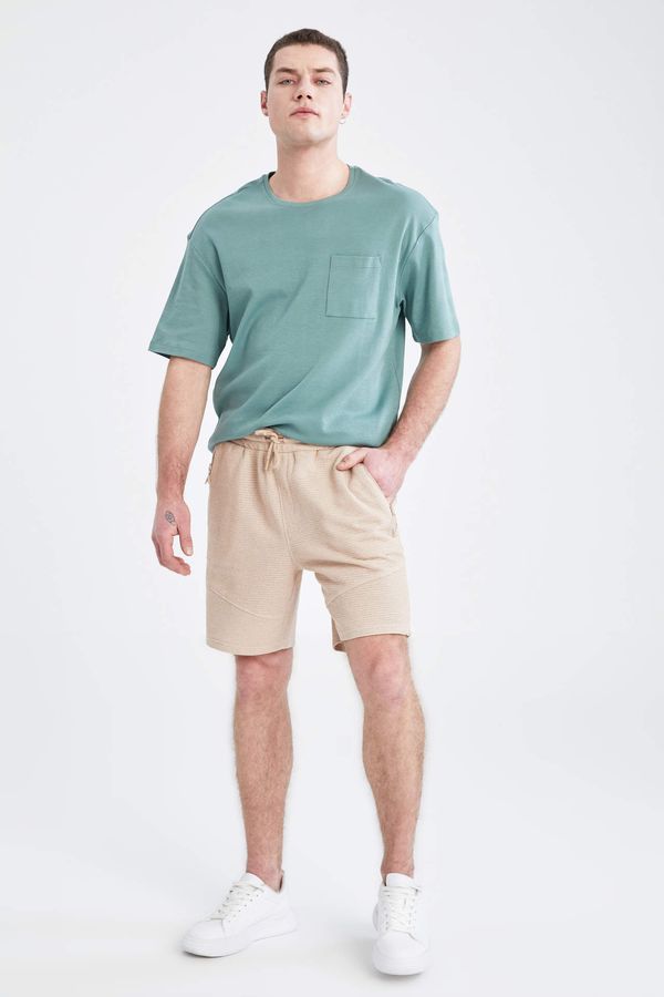DEFACTO DEFACTO Slim Fit Zipper Pocket Reversible Shorts